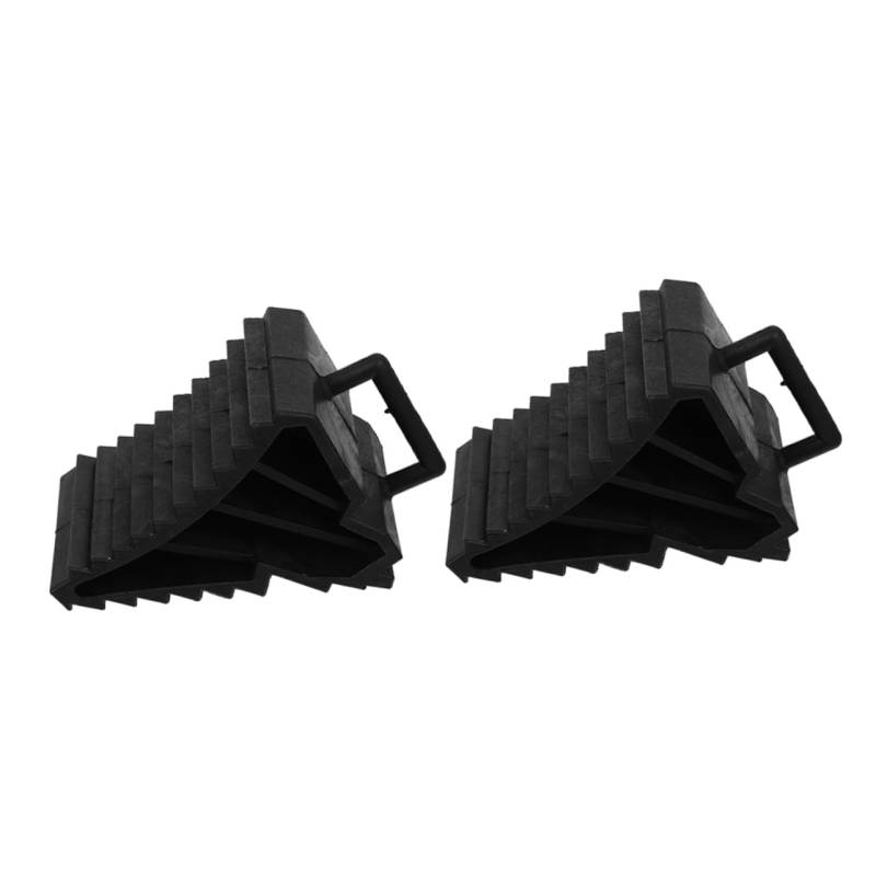 Amosfun 2 Stück Reifenschuh Tischungen Rad Auto Für Unterlegkeile Black Pp von Amosfun