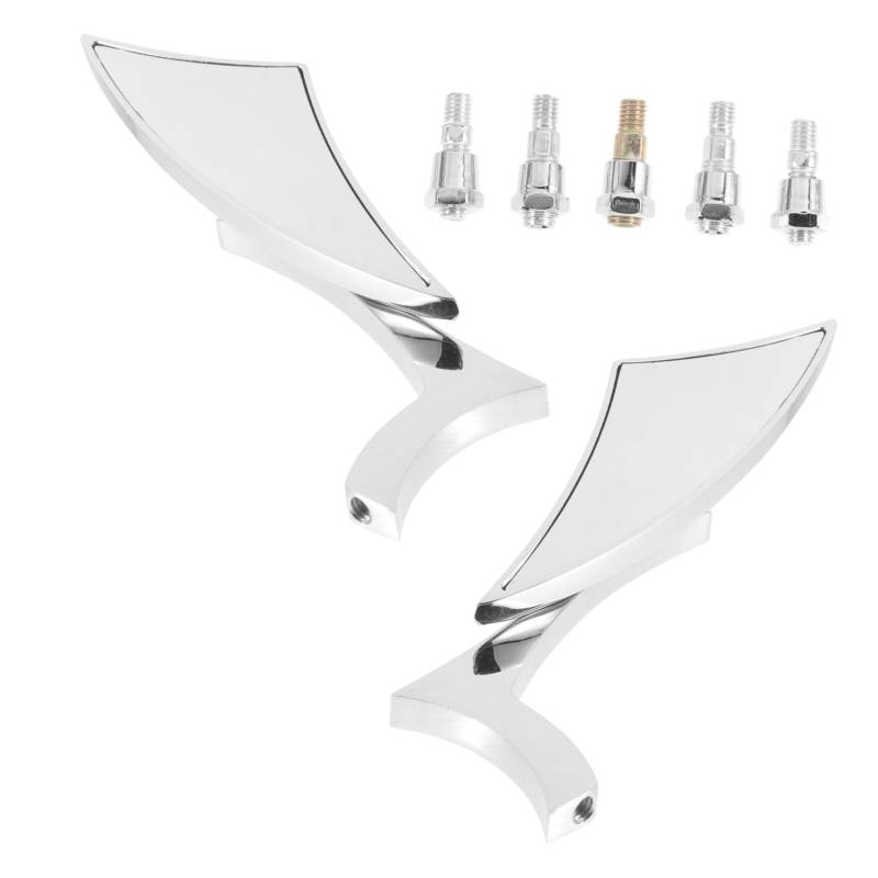 Amosfun 2 Stück Rückspiegel Motorradspiegel Motorrad-Lenkerspiegel Rückseite geändert motorrad zubehör Lenkerspiegel für Motorräder Scooter-Spiegel Motorrad-Außenspiegel Glas Silber von Amosfun