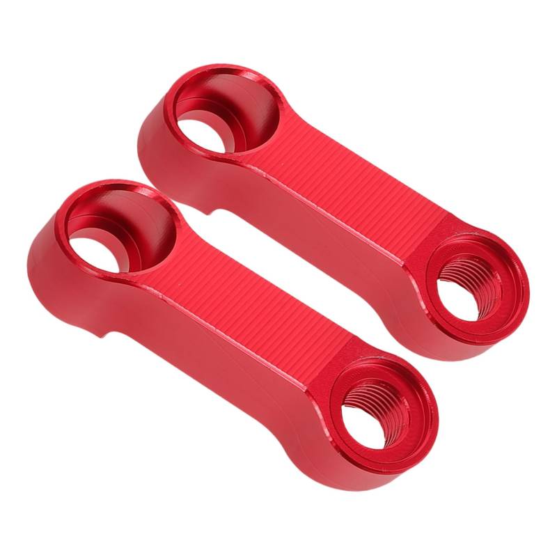 Amosfun 2 Stück Rückspiegelverlängerungssitz Universal Motorradhalterung Riser Tourenspiegel Zur Modifikation Rückspiegelverlängerungen Rückspiegelhalterung Aluminiumlegierung Rot von Amosfun