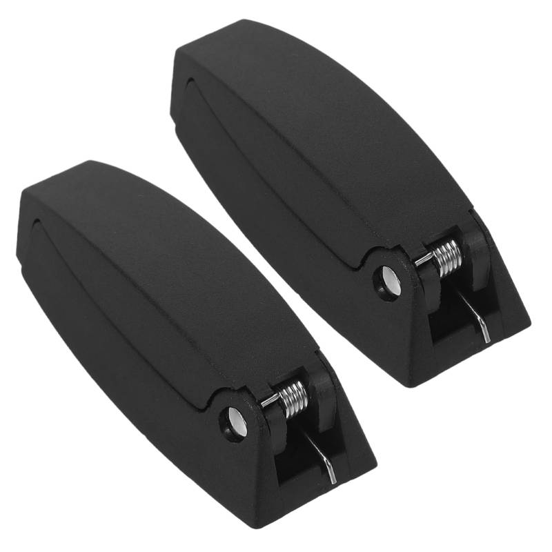 Amosfun 2 Stück Rv-anhängerkupplung Fangen Tragbar Türen Stopper Türkugelfang Wohnwagen Für Schlüssel Verriegeln Fängt Doppelt Haken Gepäcktür-Clip Plastik Black von Amosfun
