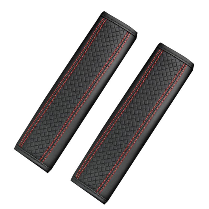 Amosfun 2 Stück -Schulterabdeckung Gurtbandabdeckung Schulterabdeckungen Gurtpolster für Autositze bewachen Booster für Pads gürtel Kissen Schutz Autozubehör Unterlage Leder von Amosfun