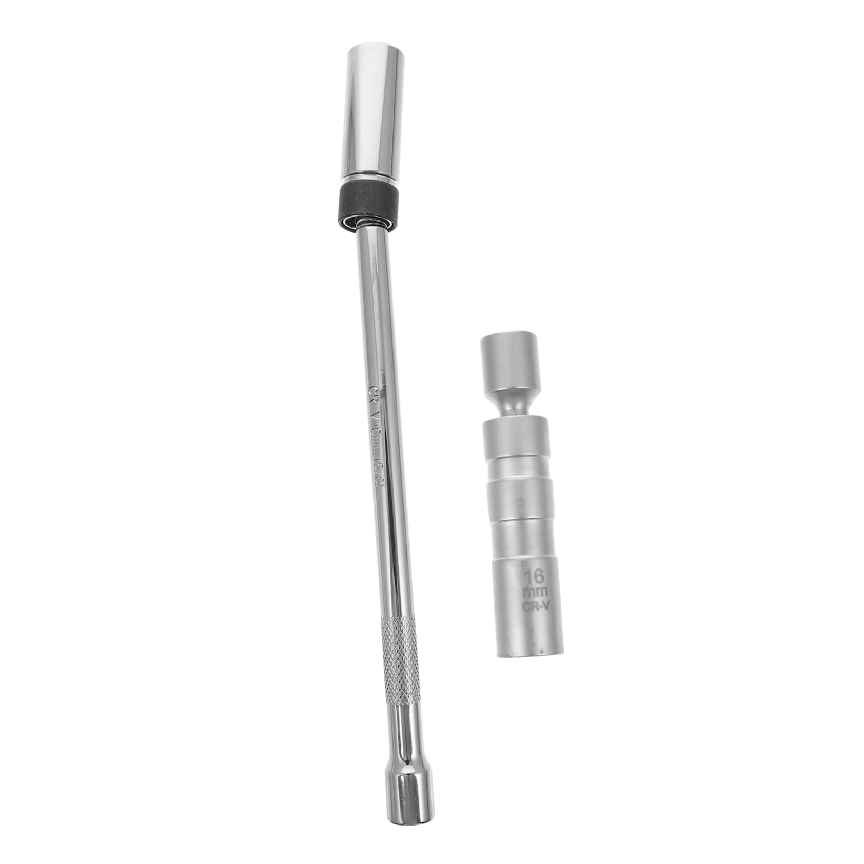 Amosfun 2 Stück Steckschlüssel Stecker Entfernung Buchse Funkenschlüssel werkzeug Zündkerzen-Entferner Zündkerzenschlüssel Chrom-Vanadium-Stahl Silber von Amosfun