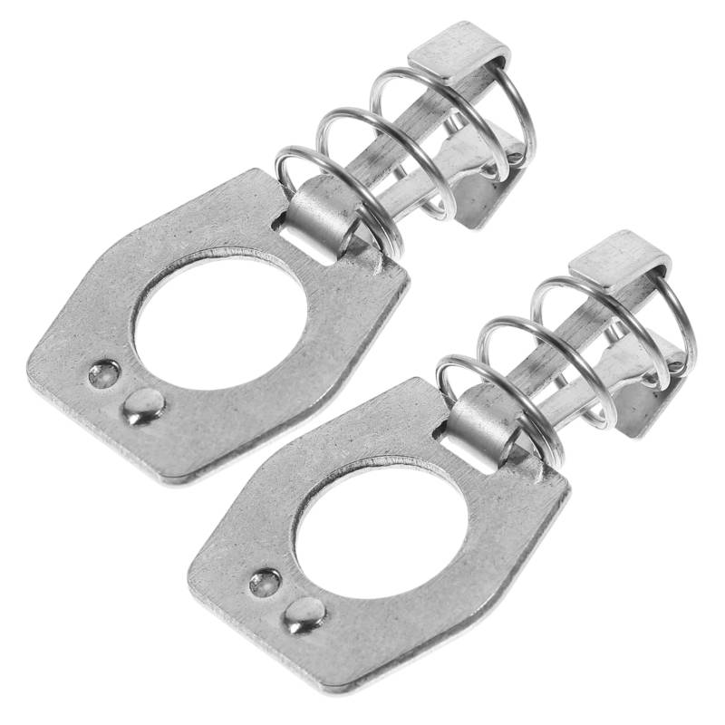 Amosfun 2 Stück Türschloss des Warmwasserbereiters Tank Schlösser Sperre Thermal- Verriegeln Federbeladter Latch Silver Rostfreier Stahl von Amosfun