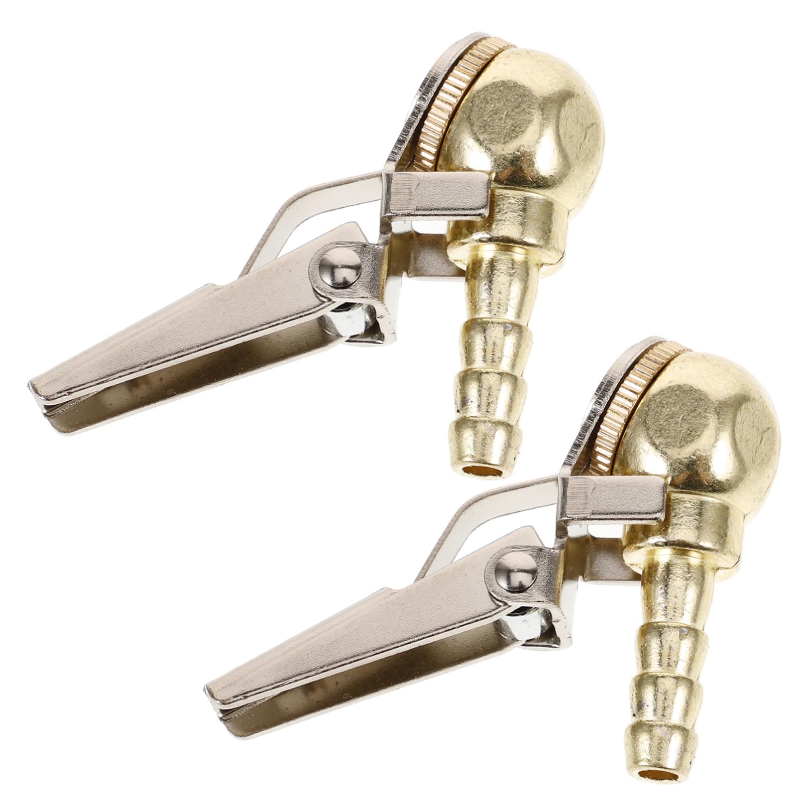 Amosfun 2 Stücke Reifen Air Clip Locking Kompressor Reifen Chuck Schlauch Auto Reifen Inflator Kupfer Goldene von Amosfun