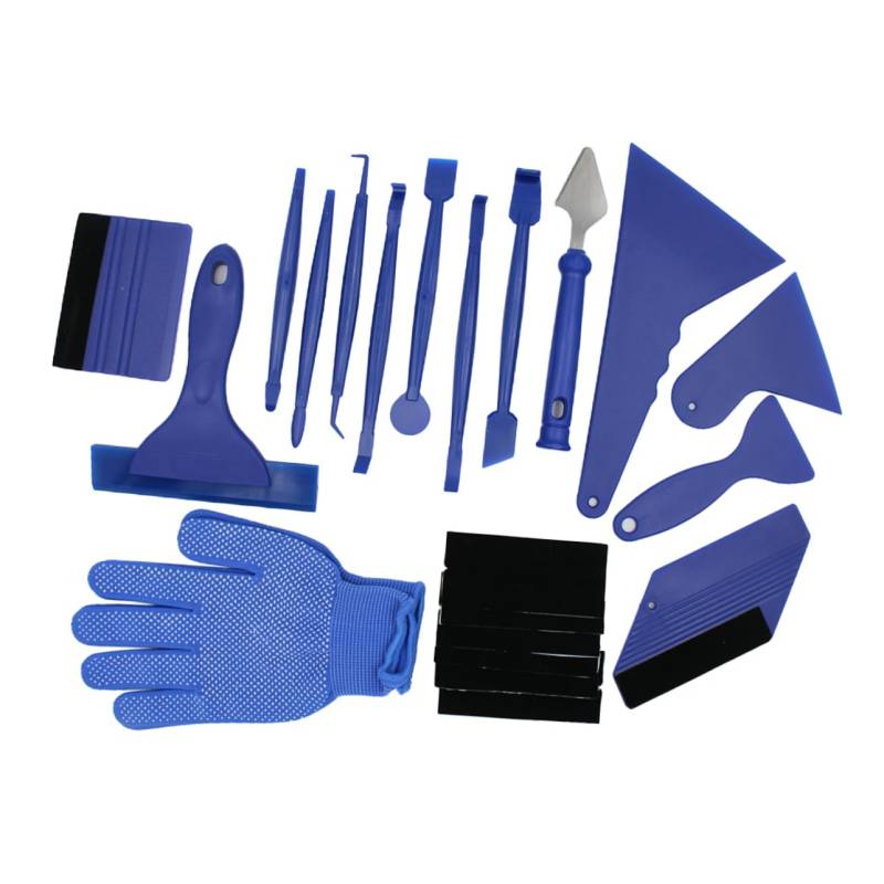 Amosfun 21Stücke Teiliges Auto Folierungswerkzeug Set Professionelles Rakel Und Schneideset Für Autofolien Fenster Tönung Folierung Langlebiges Material von Amosfun