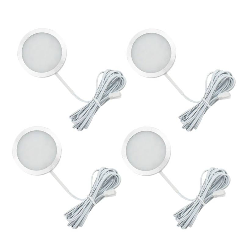 Amosfun 4 Stück Downlight Weinschrank Licht Anhänger Lampe Camper Licht Deckenlampe -down-lampe Lichter Abrunden Runde Schrankleuchte Wohnmobil Licht Weiß Aluminiumlegierung von Amosfun
