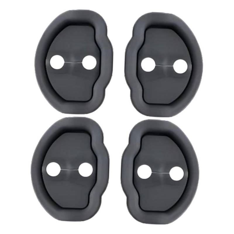 Amosfun 4 Stück Silikon-schutzriegelabdeckungen Schlösser Türschloss Blau Verriegeln Universal- Bewachen Beschützer Schlüssel Unterlage Autotürabdeckung Kieselgel Black von Amosfun