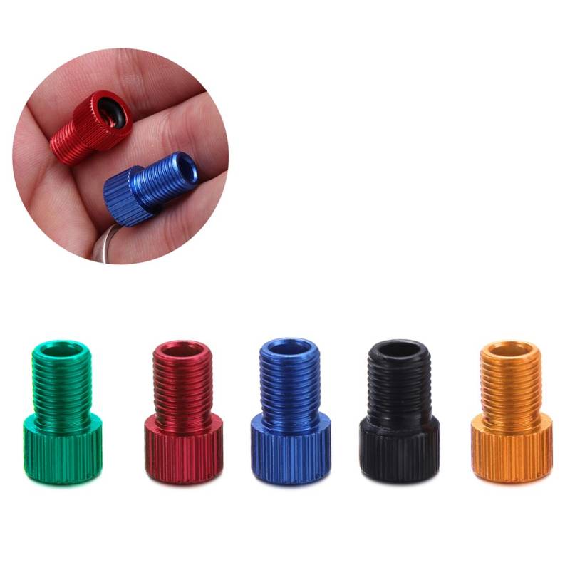 Amosfun 5stücke Aluminiumlegierung Presta Zu Adapter Für Fahrräder Ventilkonverter Für Rennrad Für Luftpumpe Und Kompressor Langlebig Und Auslaufsicher von Amosfun
