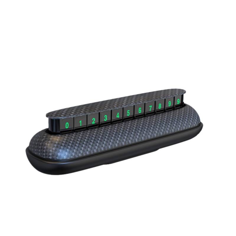 Amosfun Auto Temporäre Parkkarte Mit Doppelseitigem Design Leuchtendes Armaturenbrett Ornament Für Parkplatznummern Praktische Lösung Zur Nummernblockierung Schwarz von Amosfun