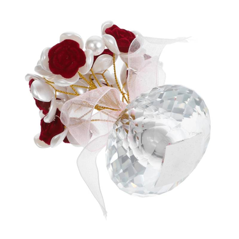 Amosfun Autodekoration Ornamente Blumen Auto Ornament Auto Innendekor Künstliche DIY Blume Auto Armaturenbrett Ornamente Auto Armaturenbrett Blume UV Kunstblumen Roter von Amosfun