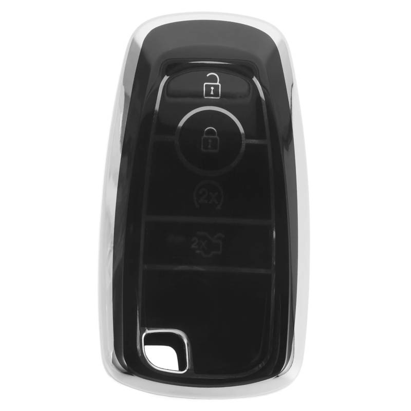 Amosfun Autoschlüssel Hülle Schlüsselanhänger Cover Schlüsselanhänger Shell Ersatz Autoschlüssel Schutz Schlüsseletui Schwarz TPU von Amosfun