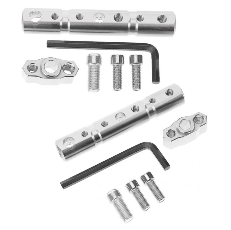 Amosfun Handyhalter Spiegelhalterung Extender Rack Motorradspiegelhalterung Motorradzubehör Ansicht Spiegelhalterung Spiegelverlängerungshalterung Motorradträger Silber Cnc von Amosfun