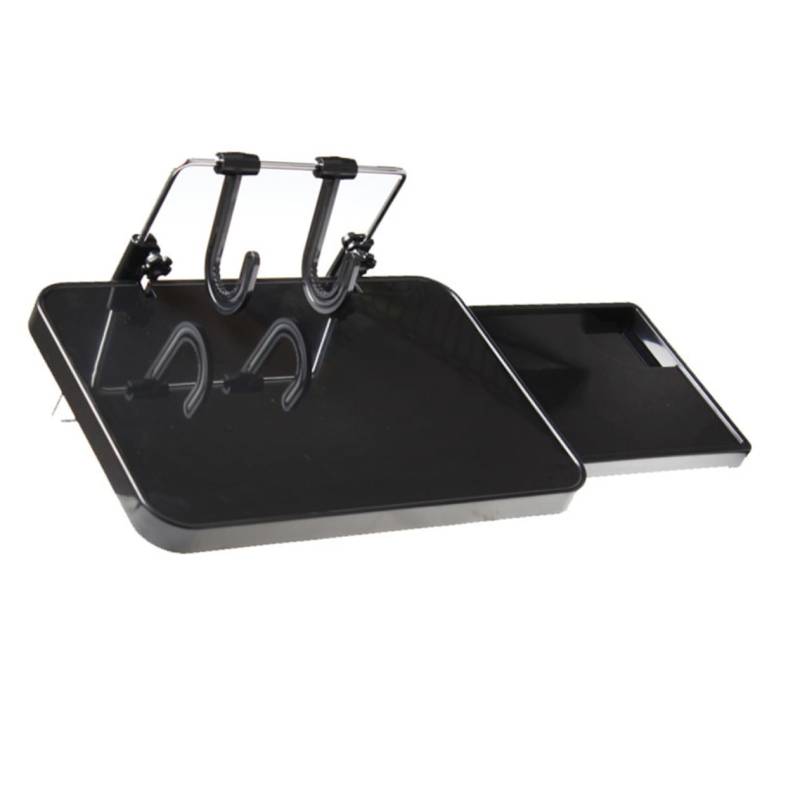 Amosfun Klappbarer Auto Laptop Halterung mit Essens Tablett und Schublade Multifunktionale Rücksitzablage für Computer und Snacks Schwarz von Amosfun