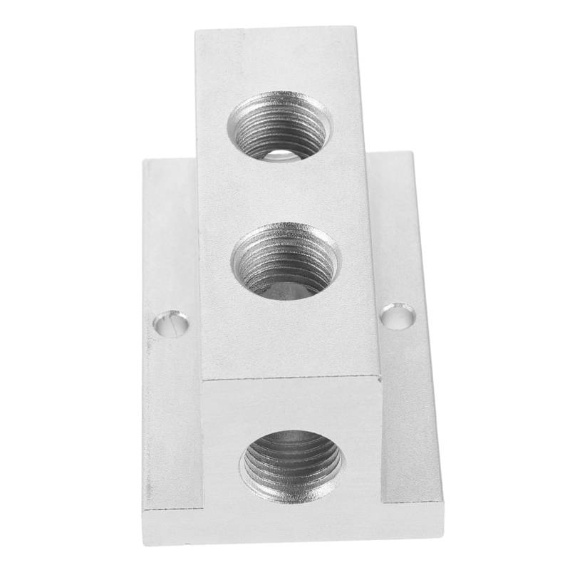 Amosfun Luftverteilungsblock Luftsystem Zubehör Luftverteiler Luftteiler Gasverteiler Luftstromteiler Luftverteilungsadapter pneumatischer Verteiler Aluminiumlegierung Silver von Amosfun