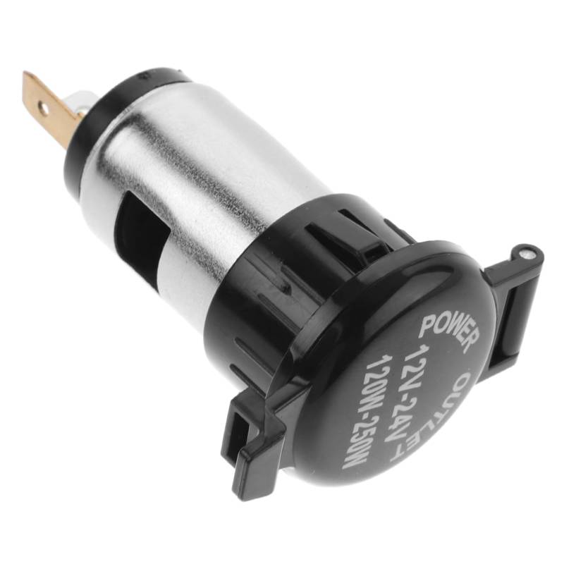 Amosfun METAL -ZEIN -SEIT Typ Motorrad-Zigarettenanzünder-Buchse 12-V-Zigarettenanzünder 12V Zigarettenanzünderstecker Zigarettenanzünder im Auto Black von Amosfun
