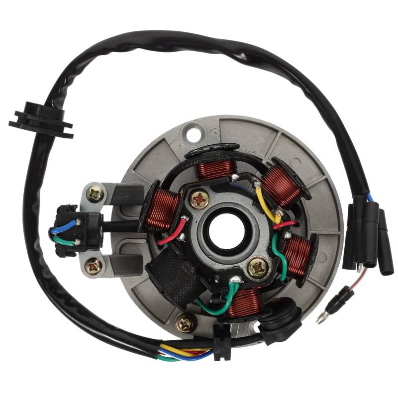 Amosfun Magnetische Statorspule Motorstarter Spulenzündung austauschbare Auto-Zündspule Zündstarter Zündspulenstarter Fahrzeug Zündspule Automotorenstarter Metall Silver von Amosfun