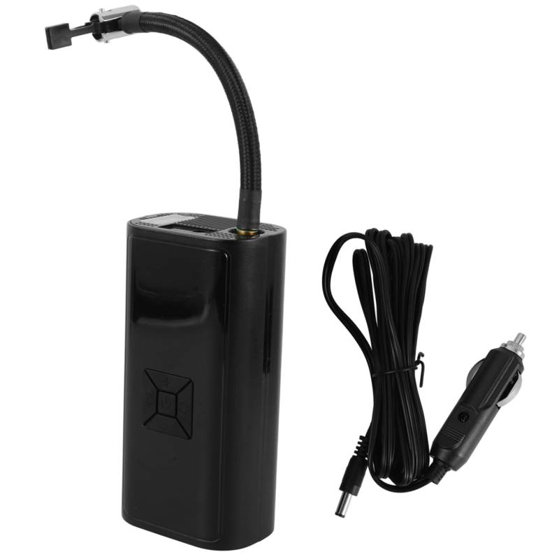 Amosfun Tragbare Luftpumpe Autoluftkompressor Reifendruckpumpe Tragbarer Reifenfüller Automatischer Reifenfüller Für Autoreifen Auto-inflator Tragbar Luft Kompressor Pumpe Abs Black von Amosfun