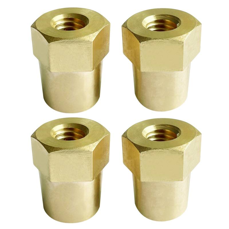 Ampper 3/8"-16 Innengewinde Messing Batterieklemmanschlussadapter Batterieladepolklemmen für 3/8" Bolzenverlängerung, Packung mit 4 Stück von Ampper