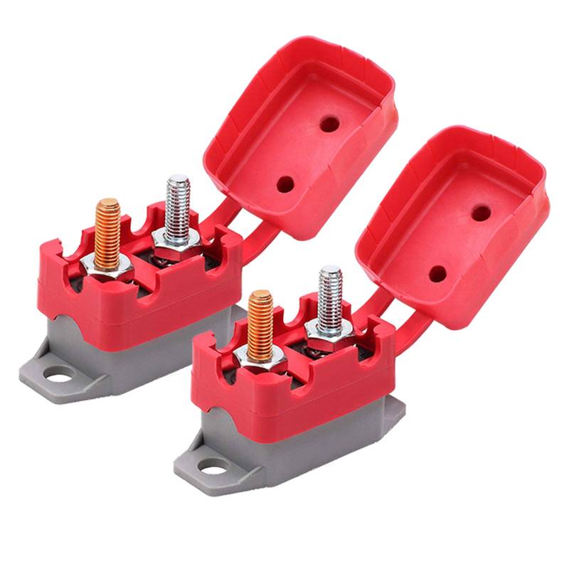 Ampper DC 12V - 24V Automatischer Reset-Schutzschalter mit Abdeckbolzen für Kfz und mehr (10A, 2St.) von Ampper