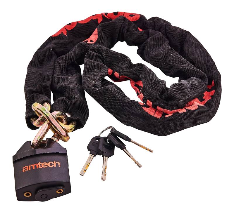 Am-Tech 72 Zoll Sleeved Chain Lock - Square Links, S3280 von Am-Tech
