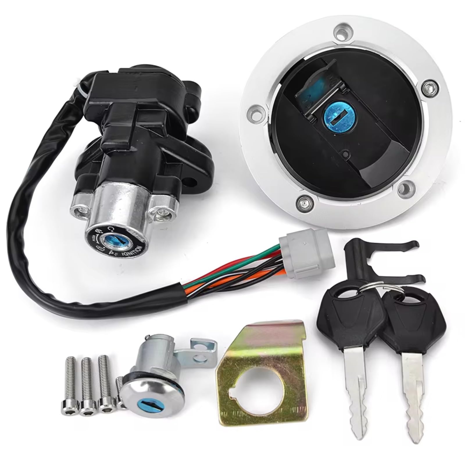 Amxaqjc Motorrad Zündschloss Für Suzuki Für GSF 650 1200 1250 S Für Bandit 650 S Für GSX-650F Für Katana 650 Tankdeckel Zündschloss Für Sitzschloss Mit Schlüsselsatz Zündschlüssel Schalter Amxaqjc Motorrad Zündschloss Für Suzuki Für GSF 650 1200 1250 S Für Bandit 650 S Für GSX-650F Für Katana 650 Tankdeckel Zündschloss Für Sitzschloss Mit Schlüsselsatz Zündschlüssel Schalter von Amxaqjc