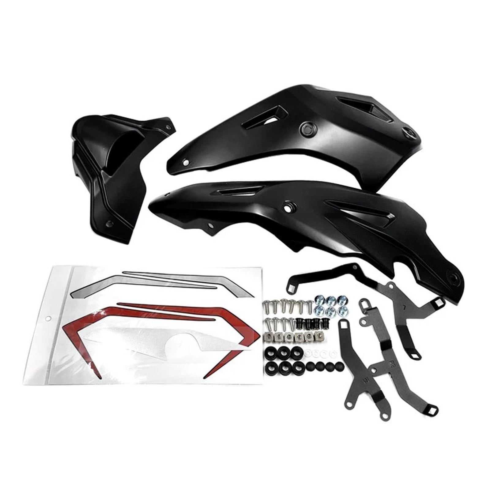 Motorrad Vorderspoiler Für CB650R CB650F CB650FE 2014-2023 Motorrad Bauch Pan Motor Spoiler Unteren Verkleidung Körper Rahmen Panel Protector Motorrad Spoiler(Schwarz) von Amxaqjc