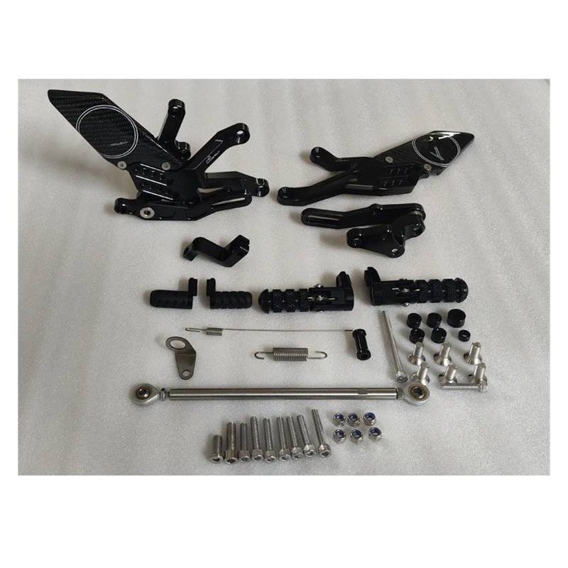 Motorrad Vorderspoiler Für CB650R CB650F Für CBR650R Für CBR650F Motorrad Einstellbare Fußrastenanlage Fußrasten Pedal Hinten Set Verkleidung Winglet Motorrad Spoiler(Carbon Fiber) von Amxaqjc