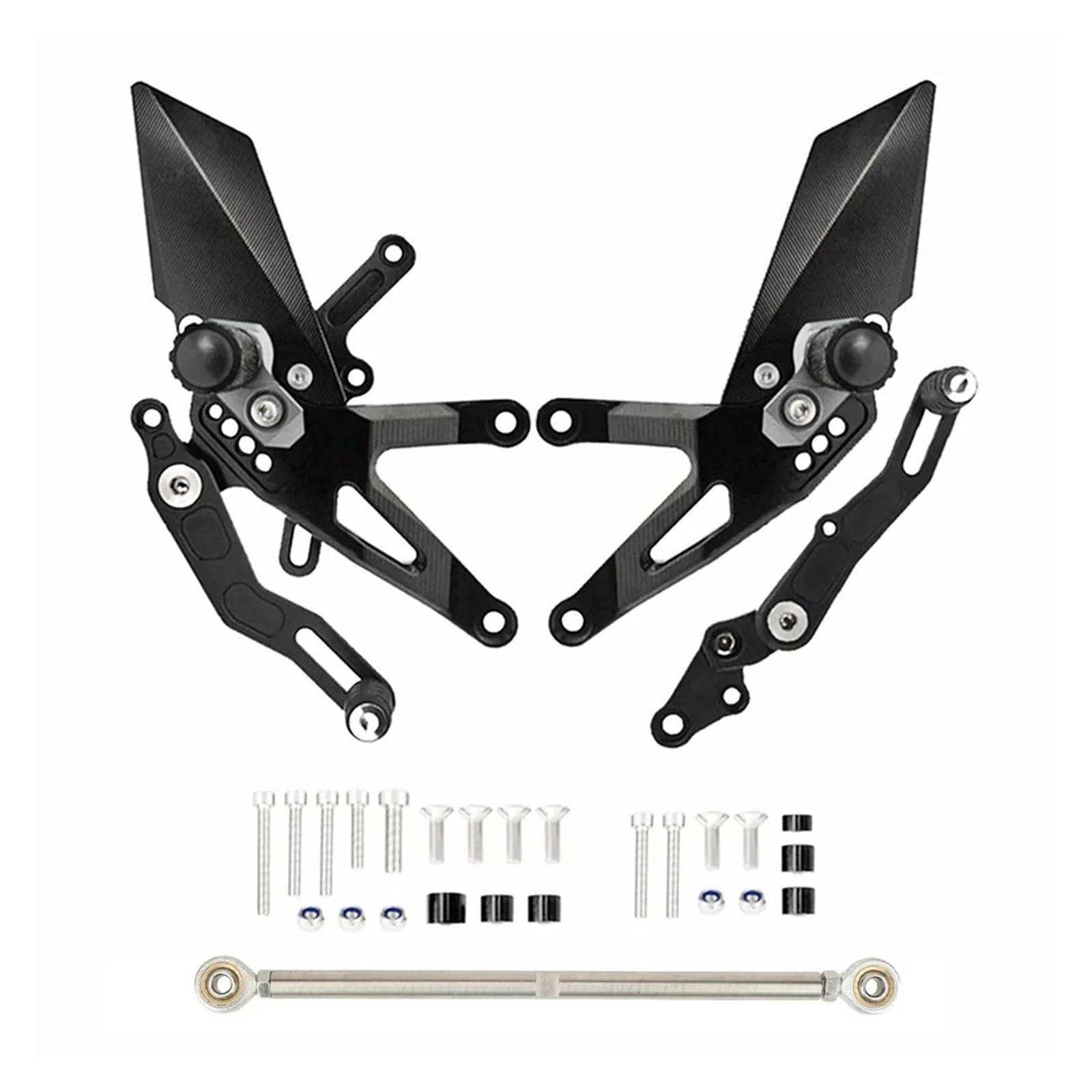 Motorrad Vorderspoiler Für CB650R CB650F Für CBR650R Für CBR650F Motorrad Einstellbare Fußrastenanlage Fußrasten Pedal Hinten Set Verkleidung Winglet Motorrad Spoiler(Titanium) von Amxaqjc