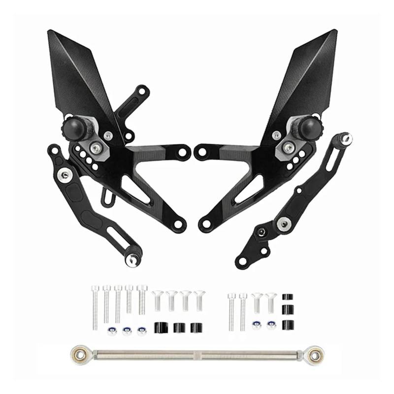 Motorrad Vorderspoiler Für CB650R CB650F Für CBR650R Für CBR650F Motorrad Einstellbare Fußrastenanlage Fußrasten Pedal Hinten Set Verkleidung Winglet Motorrad Spoiler(Titanium) von Amxaqjc