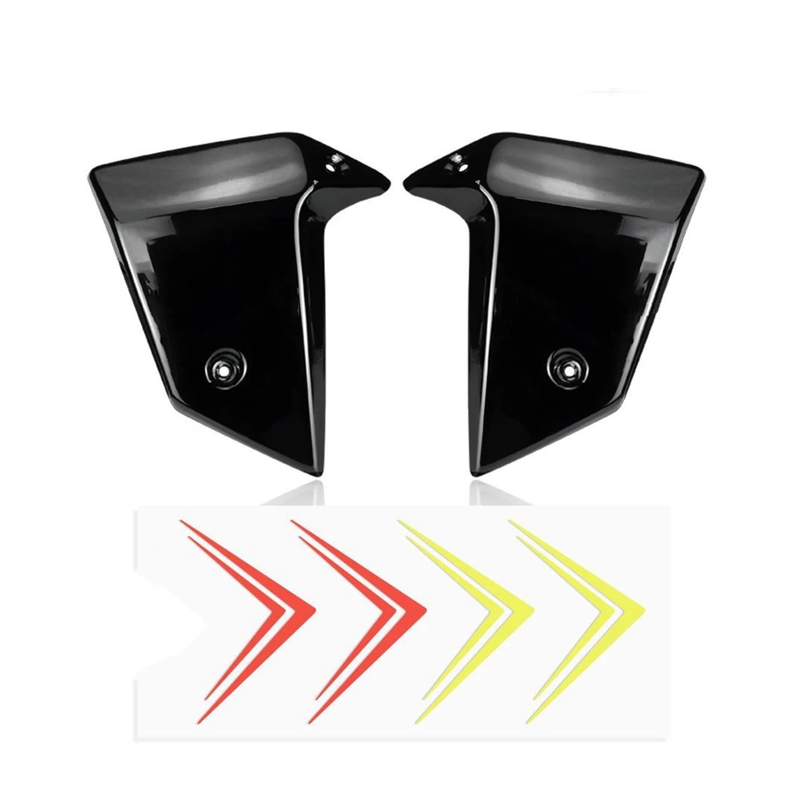 Motorrad Vorderspoiler Für CB750 Für Hornet 2022-2025 Kühlerschutz Motorrad Seitenverkleidung Seitenspoiler Aerodynamische Flügelabweiser Motorrad Spoiler(Bright Black) von Amxaqjc