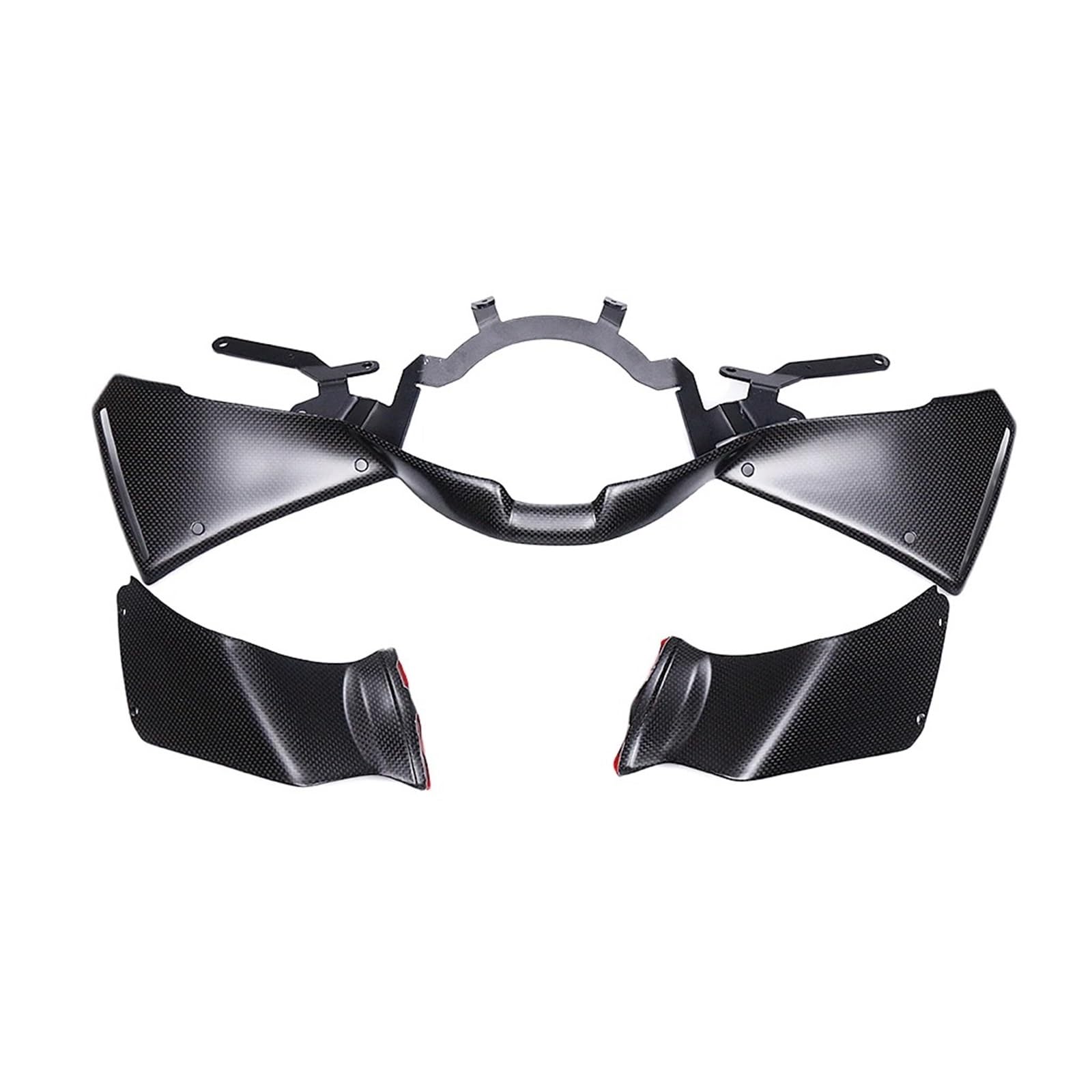 Motorrad Vorderspoiler Für CBR1000RR-R 2023-2024 Motorrad Aerodynamische Winglets Spoiler Carbon Fiber Fixed Wings Air Deflektor Zubehör Motorrad Spoiler(Plain Weave Matte) von Amxaqjc