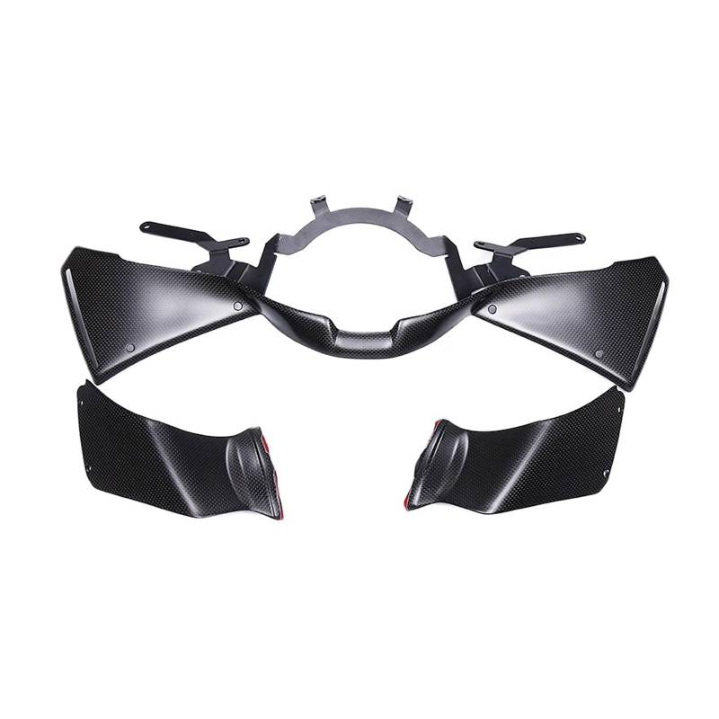 Motorrad Vorderspoiler Für CBR1000RR-R 2023-2024 Motorrad Aerodynamische Winglets Spoiler Carbon Fiber Fixed Wings Air Deflektor Zubehör Motorrad Spoiler(Plain Weave Matte) von Amxaqjc