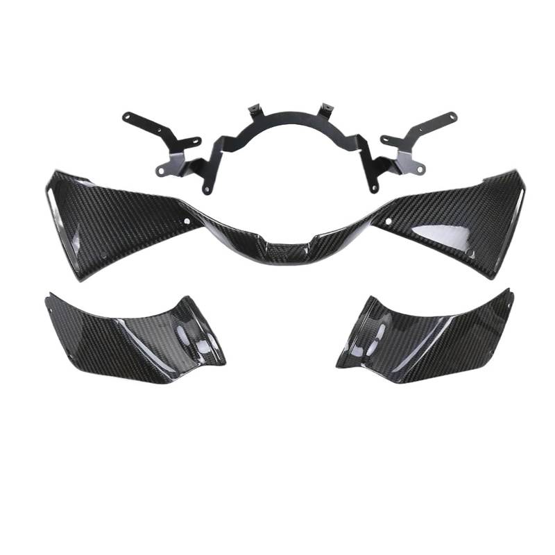 Motorrad Vorderspoiler Für CBR1000RR-R 2023-2024 Motorrad Aerodynamische Winglets Spoiler Carbon Fiber Fixed Wings Air Deflektor Zubehör Motorrad Spoiler(Twill Weave Glossy) von Amxaqjc
