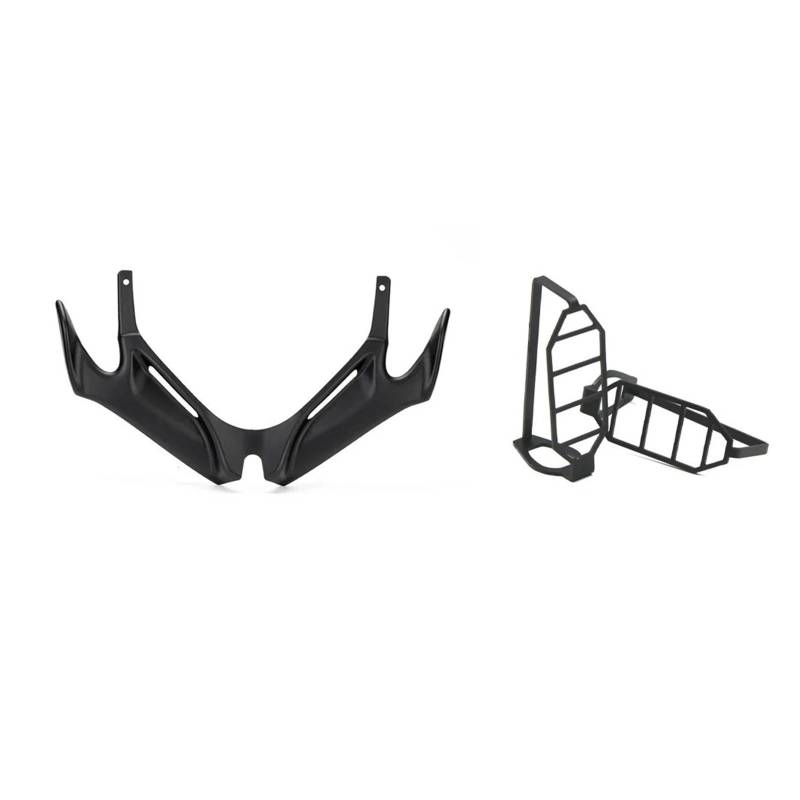 Motorrad Vorderspoiler Für CBR250RR 2017 2018 2019 2020 2021 Aerodynamische Winglet Motorrad Front Verkleidung Untere Abdeckung Schutz Schutz Motorrad Spoiler(Combo D) von Amxaqjc