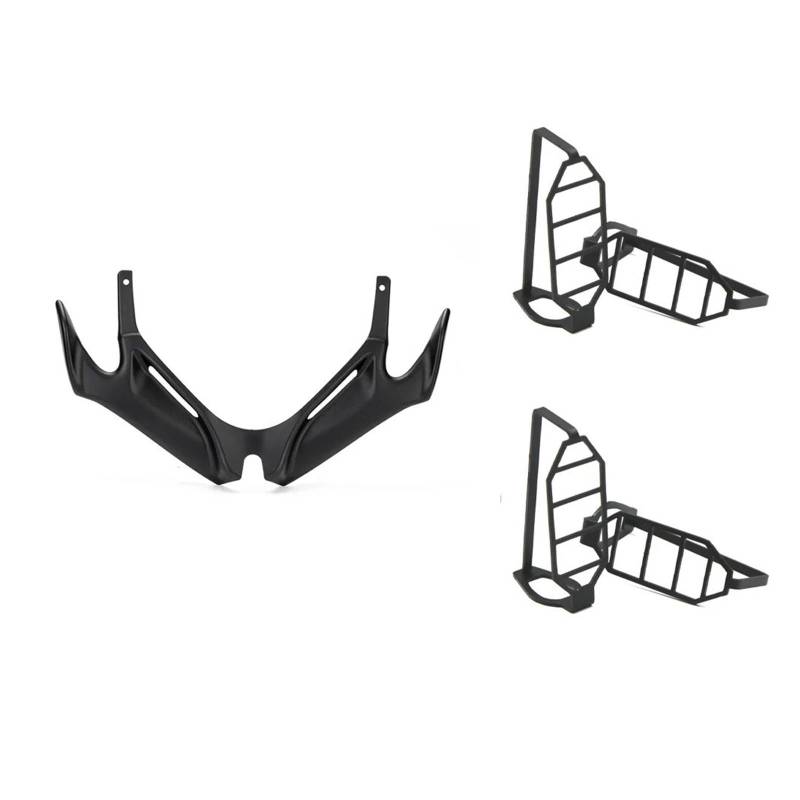 Motorrad Vorderspoiler Für CBR250RR 2017 2018 2019 2020 2021 Aerodynamische Winglet Motorrad Front Verkleidung Untere Abdeckung Schutz Schutz Motorrad Spoiler(Combo G) von Amxaqjc