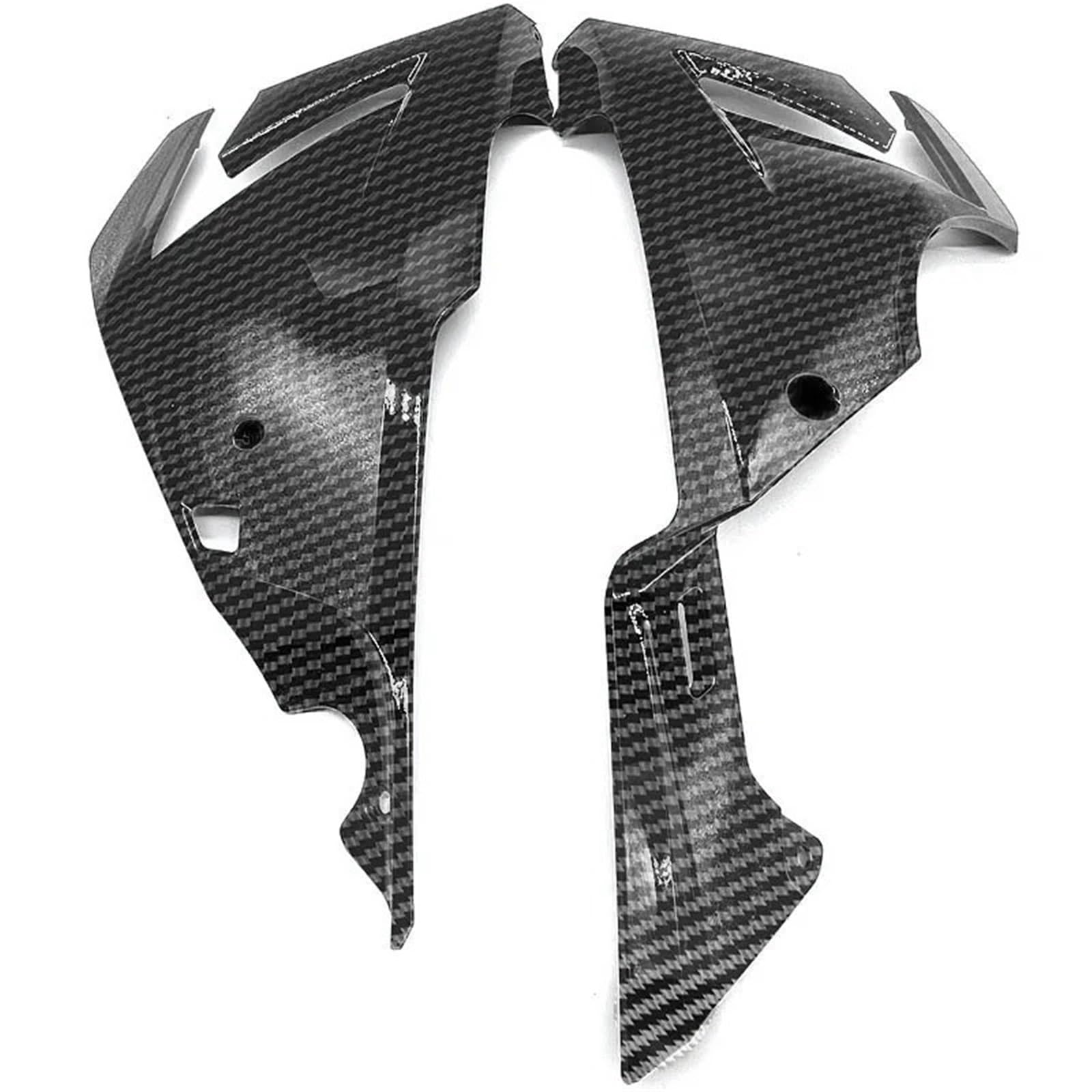 Motorrad Vorderspoiler Für CBR500R 2019 2020 2021 2022 Motorrad Protector Schutz Abdeckung Motor Spoiler Bauch Pan Unteren Seite Panel Verkleidung Motorrad Spoiler(Carbon Fiber Look) von Amxaqjc