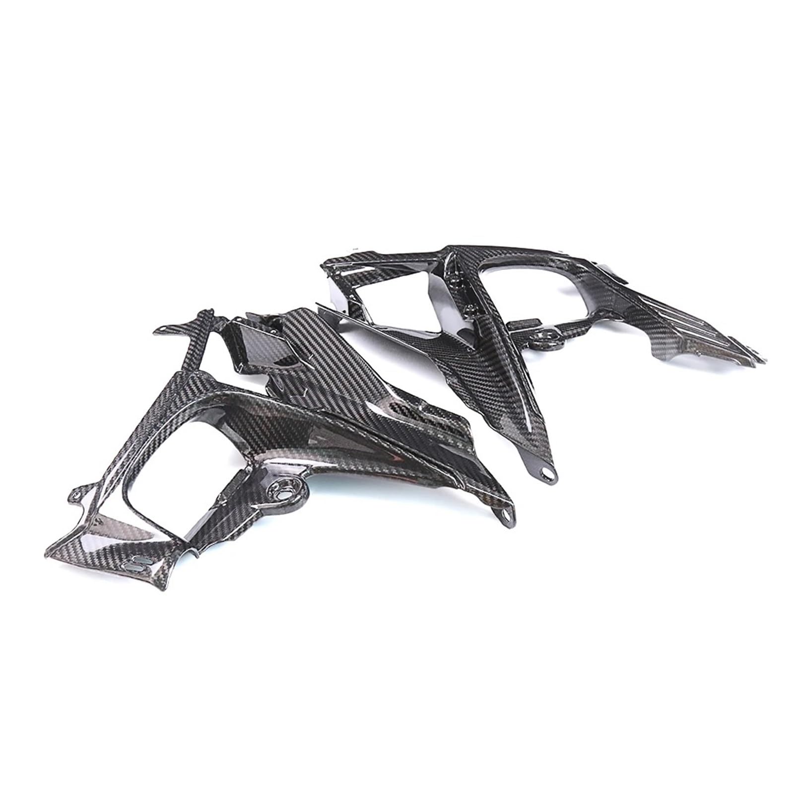 Motorrad Vorderspoiler Für Ducati Für Streetfighter V4 2020-2023 Motorrad 3K Carbon Fiber Front Verkleidung Tank Innenseiten Panels Spoiler Abdeckung Motorrad Spoiler(Twill Weave Glossy) von Amxaqjc