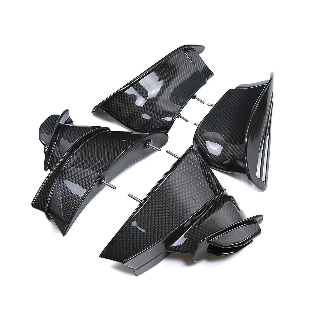 Motorrad Vorderspoiler Für Ducati Für Superleggera V4 Für PanigaleV4 2018-2024 Carbon Fiber Aerodynamik Winglets Air Deflektor Motorrad Verkleidung Kit Motorrad Spoiler(2018-2021) von Amxaqjc