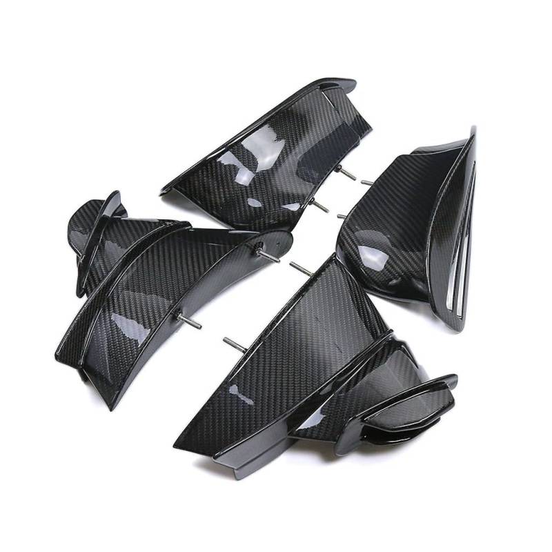 Motorrad Vorderspoiler Für Ducati Für Superleggera V4 Für PanigaleV4 2018-2024 Carbon Fiber Aerodynamik Winglets Air Deflektor Motorrad Verkleidung Kit Motorrad Spoiler(2018-2021) von Amxaqjc