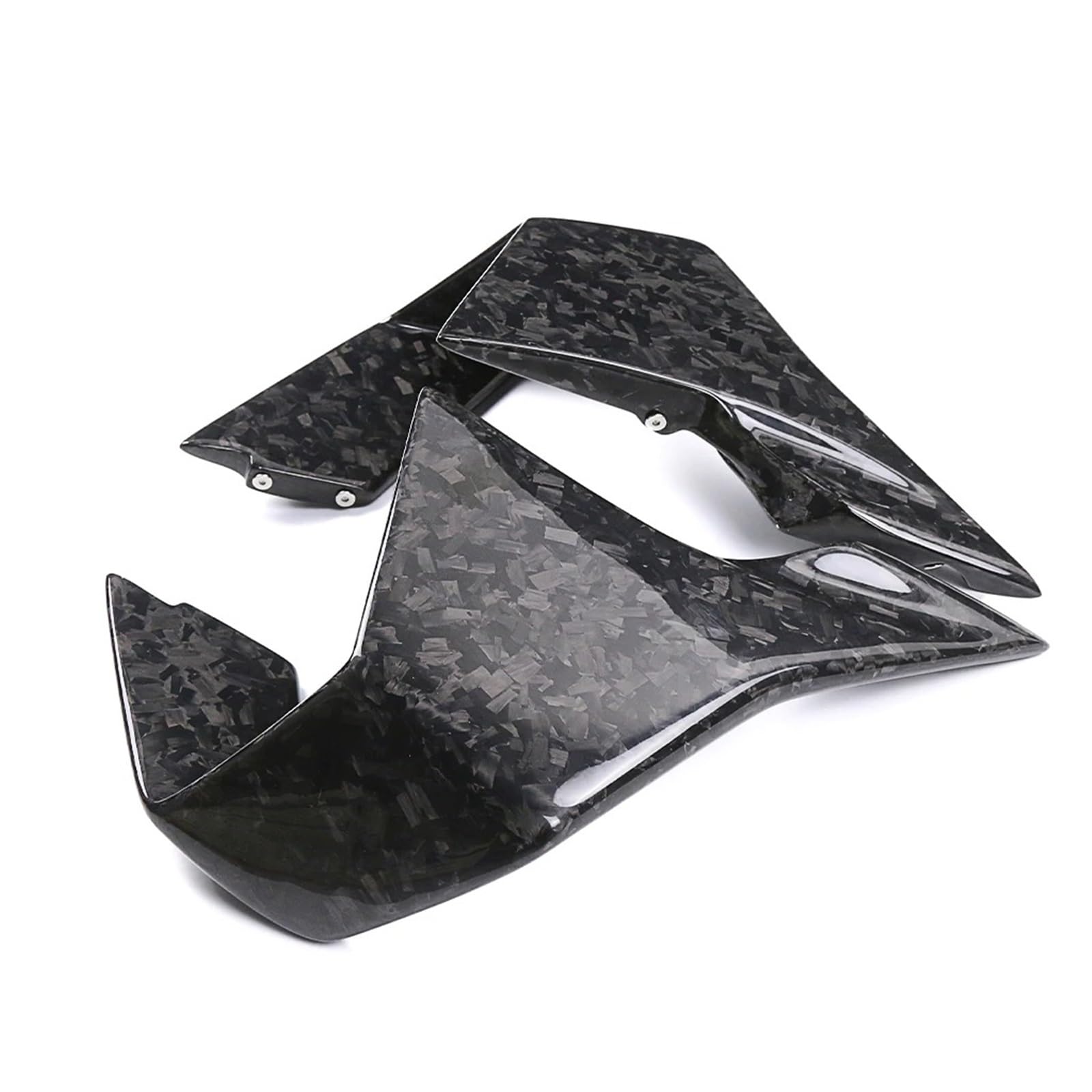 Motorrad Vorderspoiler Für Für M1000RR 2023 2024 Motorrad Carbon Fiber Körper Teile Seite Winglet Abdeckung Verkleidungen Kit Motorrad Spoiler(Forged Weave Glossy) von Amxaqjc