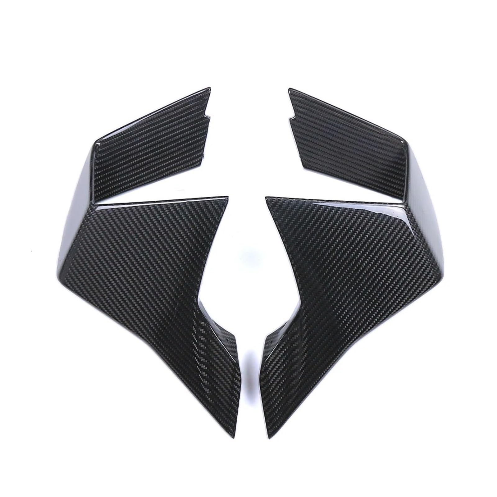 Motorrad Vorderspoiler Für Für M1000RR 2023 2024 Motorrad Carbon Fiber Körper Teile Seite Winglet Abdeckung Verkleidungen Kit Motorrad Spoiler(Twill Weave Glossy) von Amxaqjc