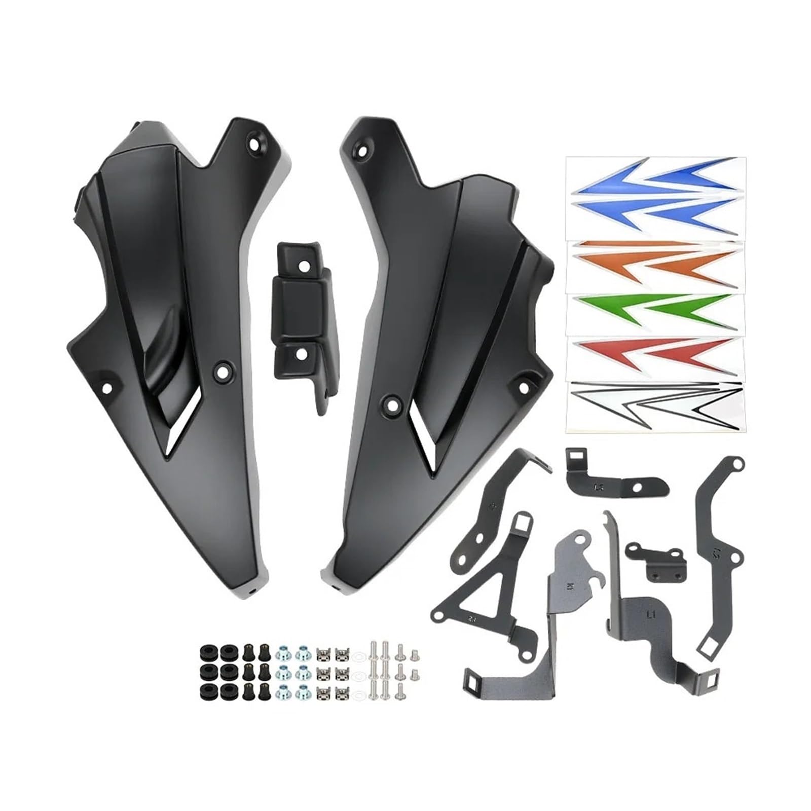 Motorrad Vorderspoiler Für Kawasaki Z 900 Z900 2017-2024 Motorrad-Bauchwanne, Motorspoiler, Bodenschutz, Rahmenumbau, Schutz, Chassisabdeckung Motorrad Spoiler(Black 20-24) von Amxaqjc