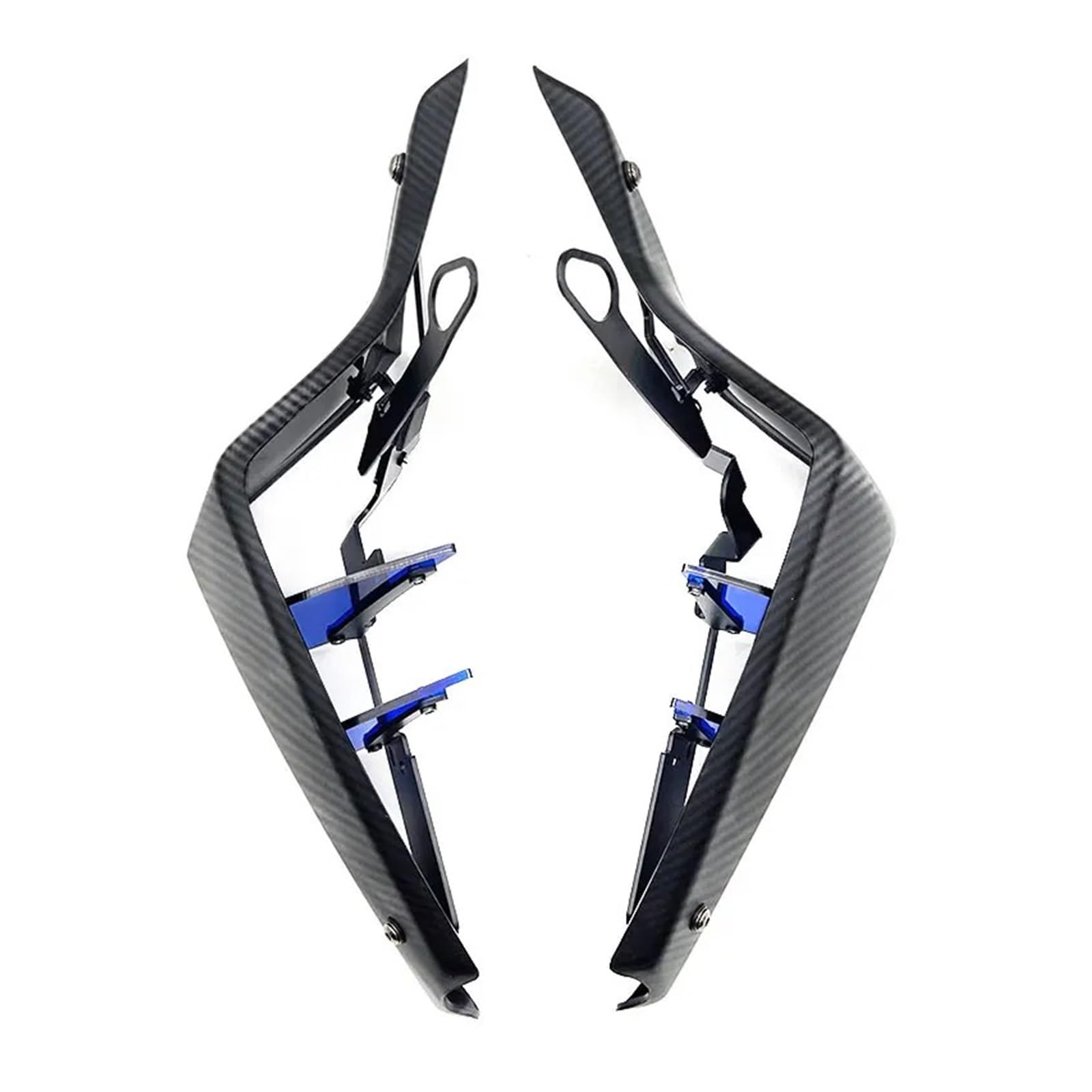 Motorrad Vorderspoiler Für MT-09 Für MT09 Für MT 09 SP 2021-2023 Motorrad Sport Downforce Naked Side Spoiler Aerodynamische Flügelabweiser Motorrad Spoiler(Carbon Look-Blue) von Amxaqjc