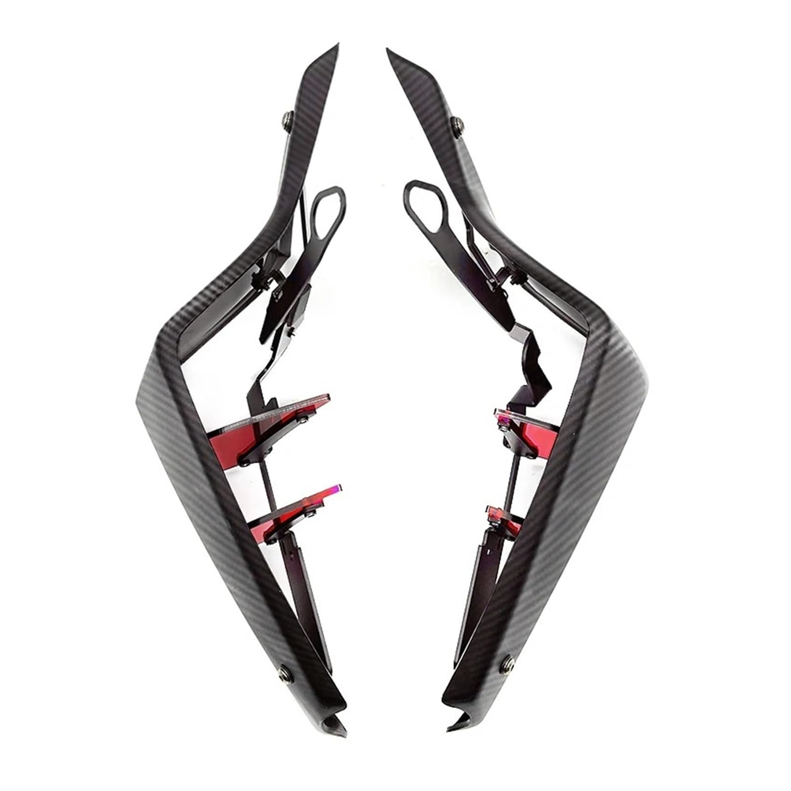 Motorrad Vorderspoiler Für MT-09 Für MT09 Für MT 09 SP 2021-2023 Motorrad Sport Downforce Naked Side Spoiler Aerodynamische Flügelabweiser Motorrad Spoiler(Carbon Look-Red) von Amxaqjc