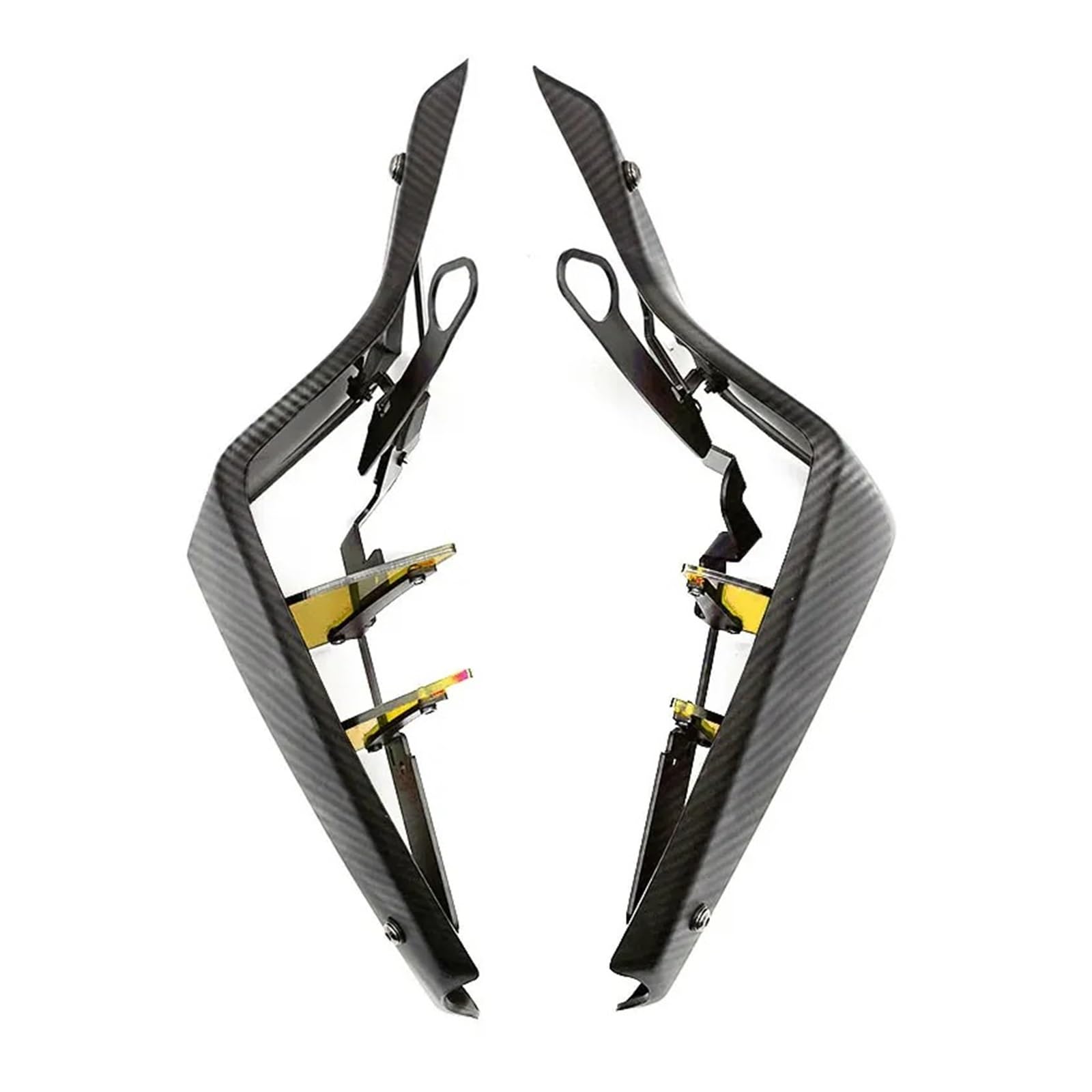 Motorrad Vorderspoiler Für MT-09 Für MT09 Für MT 09 SP 2021-2023 Motorrad Sport Downforce Naked Side Spoiler Aerodynamische Flügelabweiser Motorrad Spoiler(Carbon Look-Yellow) von Amxaqjc
