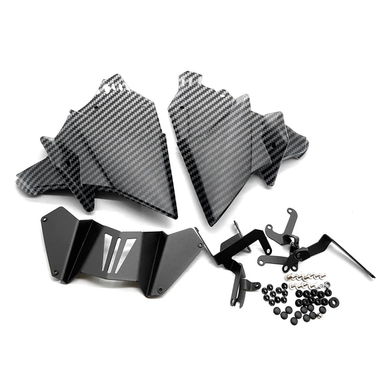 Motorrad Vorderspoiler Für MT-09 Für MT09 SP FZ09 FZ-09 2021 2022 2023 Motorrad Bauch Pan Motor Spoiler Unteren Verkleidung Rahmen Schutz Motorrad Spoiler(Carbon Fiber Look) von Amxaqjc