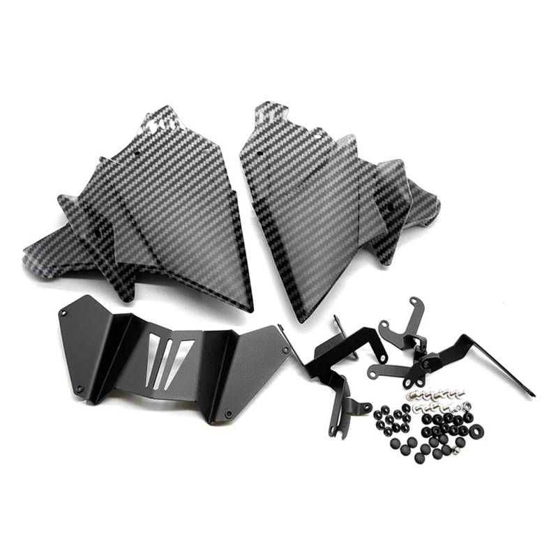 Motorrad Vorderspoiler Für MT-09 Für MT09 SP FZ09 FZ-09 2021 2022 2023 Motorrad Bauch Pan Motor Spoiler Unteren Verkleidung Rahmen Schutz Motorrad Spoiler(Carbon Fiber Look) von Amxaqjc