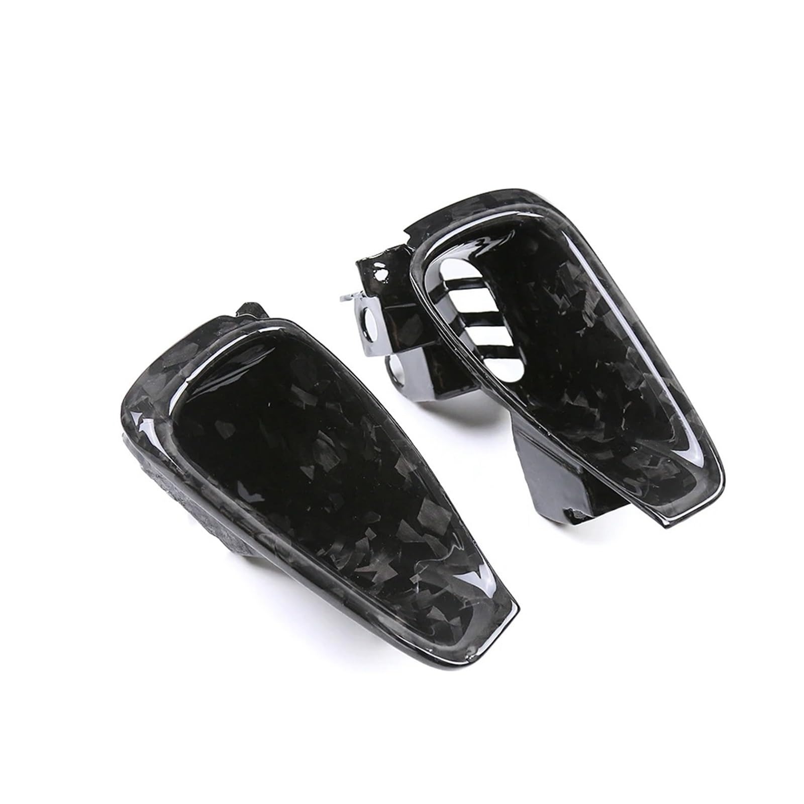 Motorrad Vorderspoiler Für MT09 FZ09 2021 2022 2023 2024 Motorrad Carbon Fiber Front Air Intake Vents Seite Spoiler Deflektoren Schutz Motorrad Spoiler(Forged Weave Glossy) von Amxaqjc