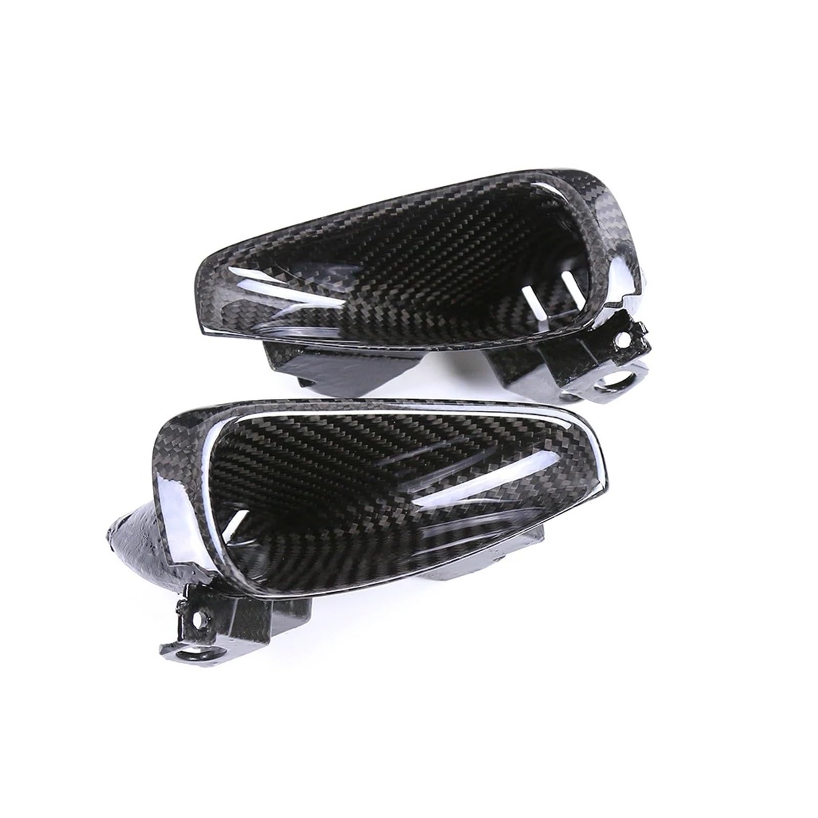 Motorrad Vorderspoiler Für MT09 FZ09 2021 2022 2023 2024 Motorrad Carbon Fiber Front Air Intake Vents Seite Spoiler Deflektoren Schutz Motorrad Spoiler(Twill Weave Glossy) von Amxaqjc