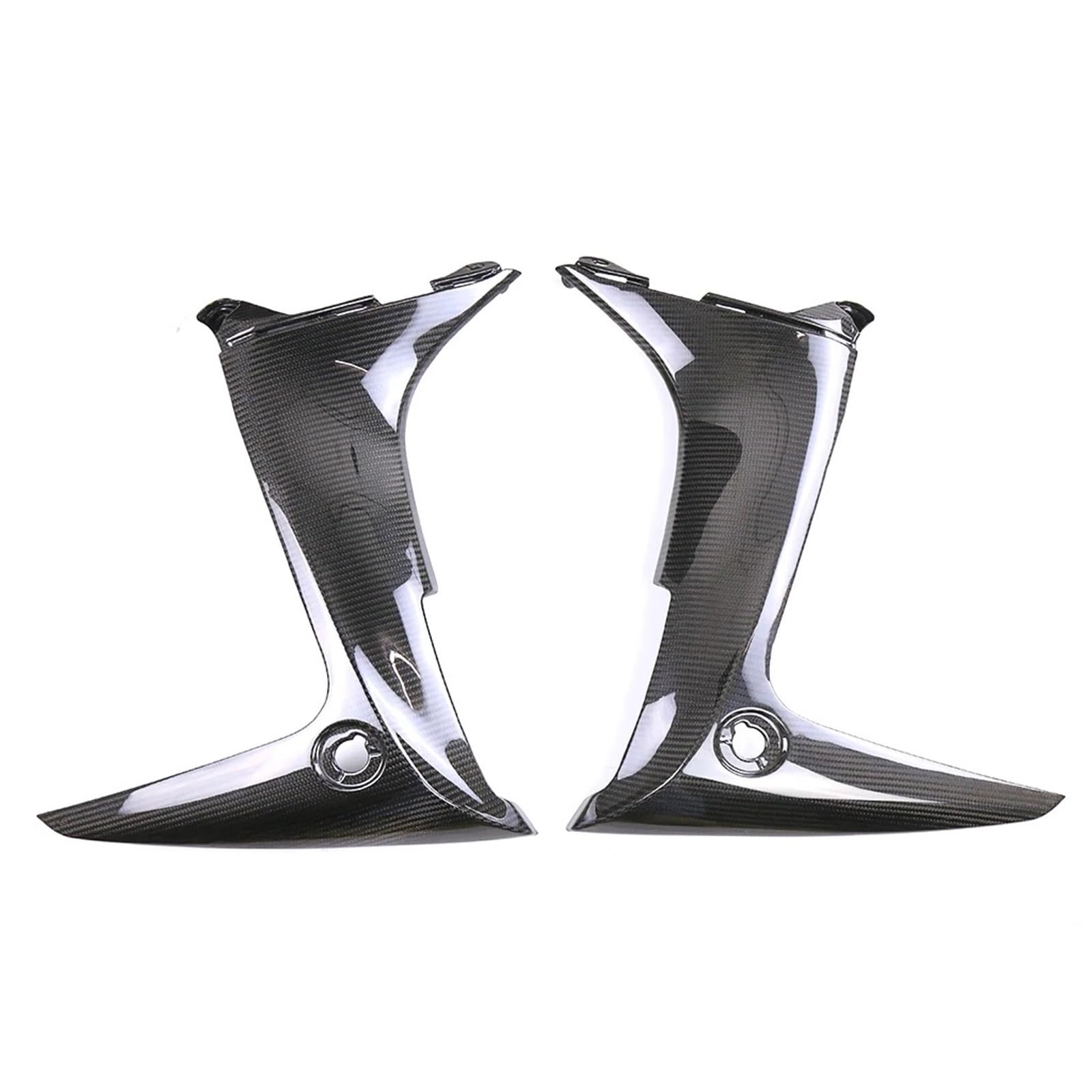 Motorrad Vorderspoiler Für T-MAX Für TMAX 530 560 2020-2024 Carbon Fiber Side Panels Spoiler Abdeckung Gugel Motorrad Verkleidung Kit Protector Motorrad Spoiler von Amxaqjc